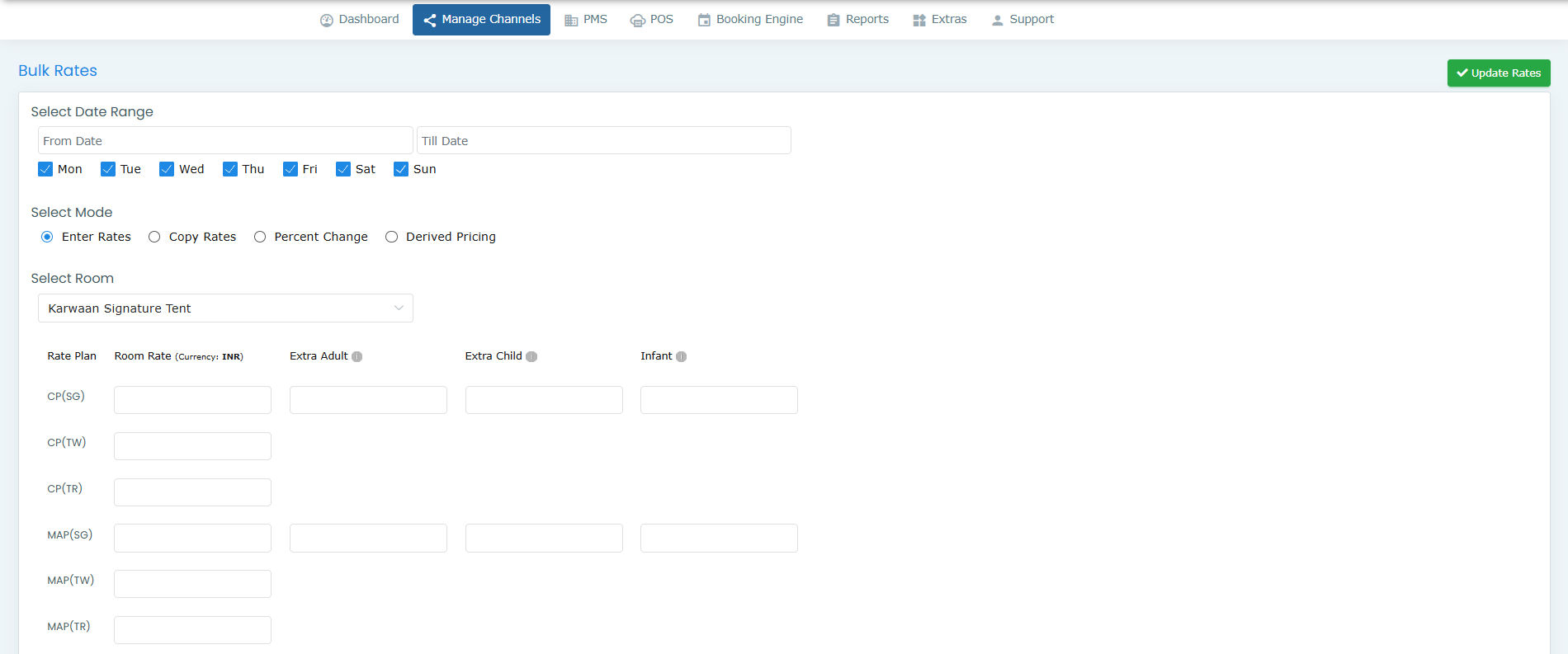 screenshot of eGlobe Channel Manager